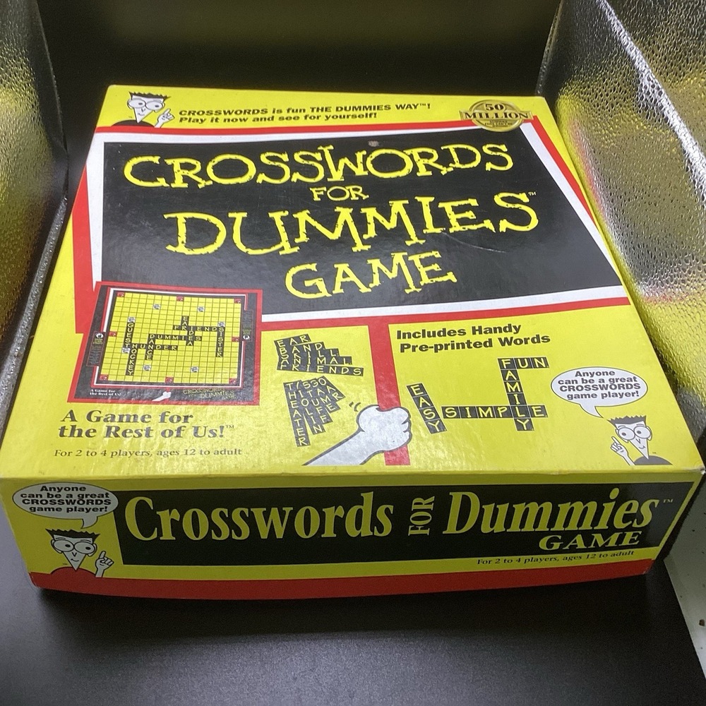 Vintage Pressman Crosswords for Dummies‎ Board Game 1998 2-Player